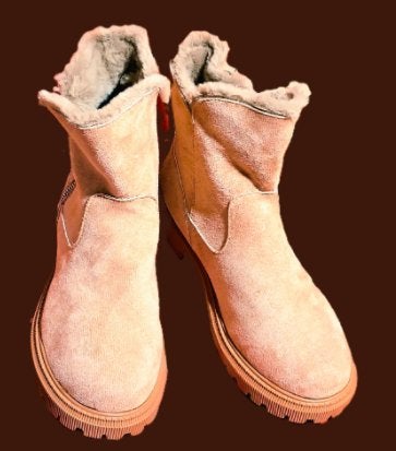 F&8 🍂 suede look laarsjes met bont mt 39/40 NIEUW, Verzenden, Beige, Lage of Enkellaarzen, Nieuw
