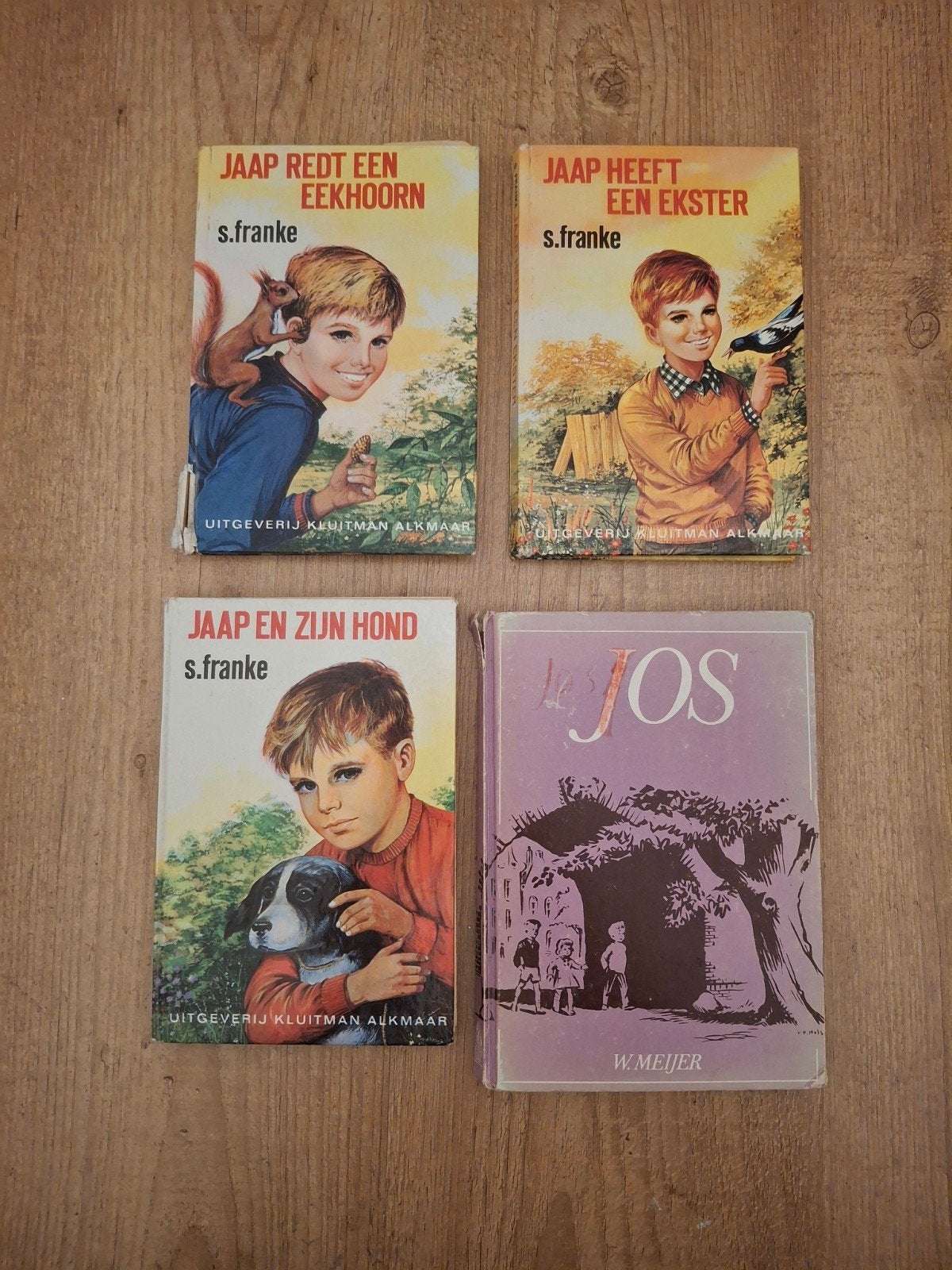 4 oude leesboeken, Ophalen, Gelezen, S.franke, Groningen