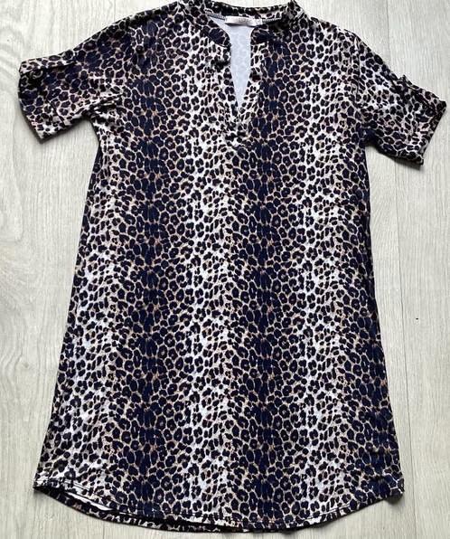 luipaardprint jurk maat L / XL van G. Ricceri, Bruin, Maat 46/48 (XL) of groter, Ophalen of Verzenden, Zo goed als nieuw