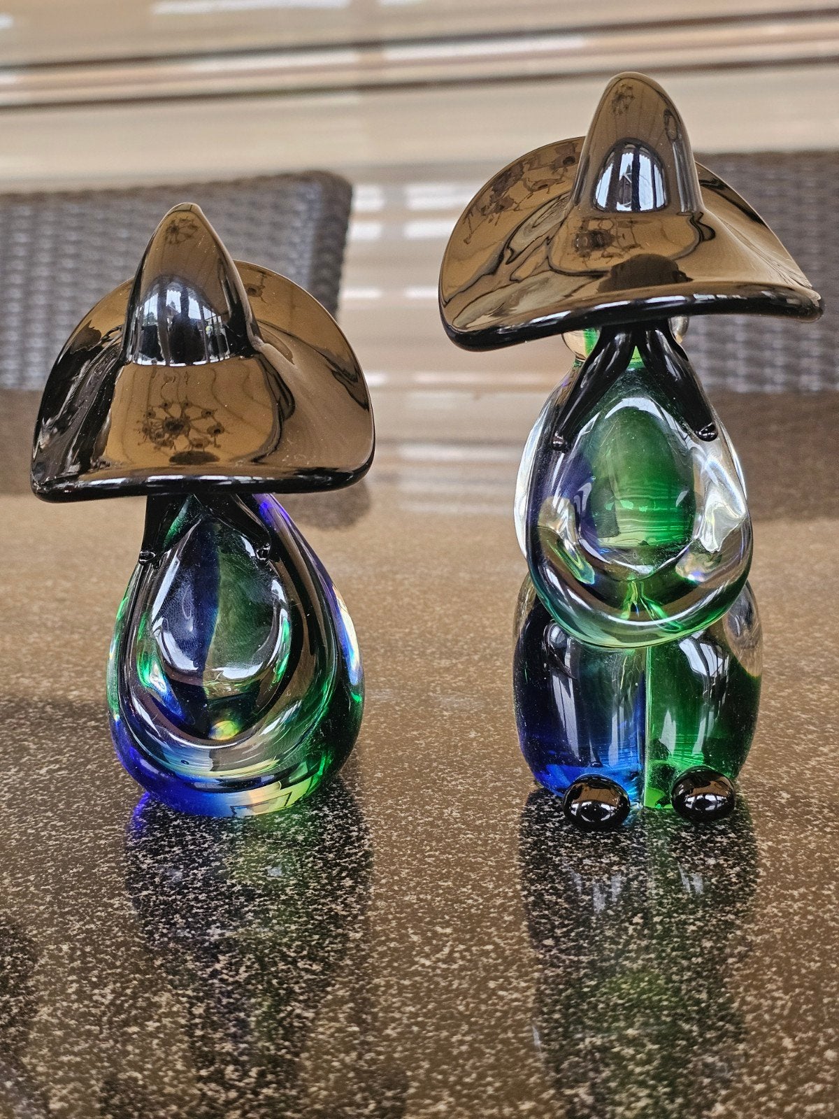 Vintage Jaren '70 Murano Glazen Mexicanen Stel, Ophalen of Verzenden