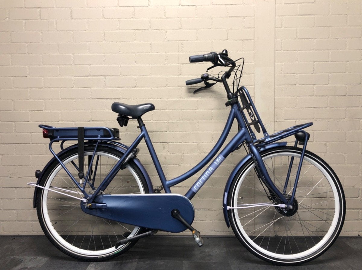 CORTINA E-U4 Transport Dames Polish Blue Matt 57cm, Fietsen en Brommers, Elektrische fietsen, Ophalen, Gebruikt, -, -