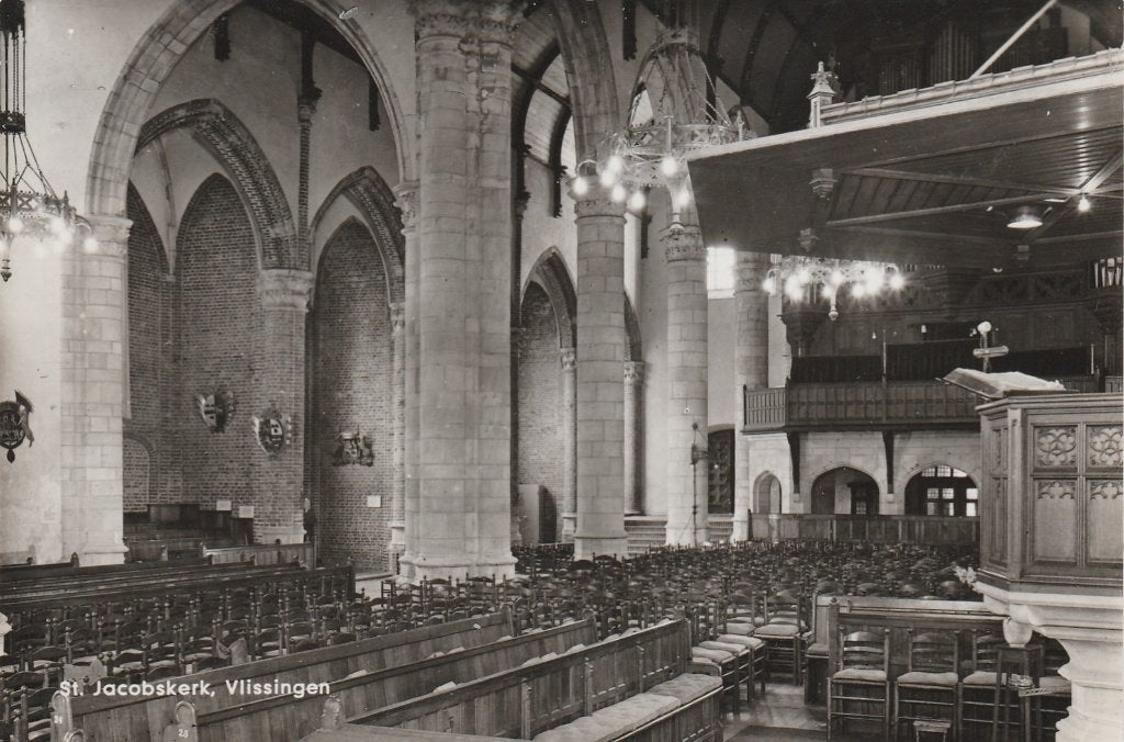 vlissingen- interieur st jacobskerk, Ophalen of Verzenden, Zeeland