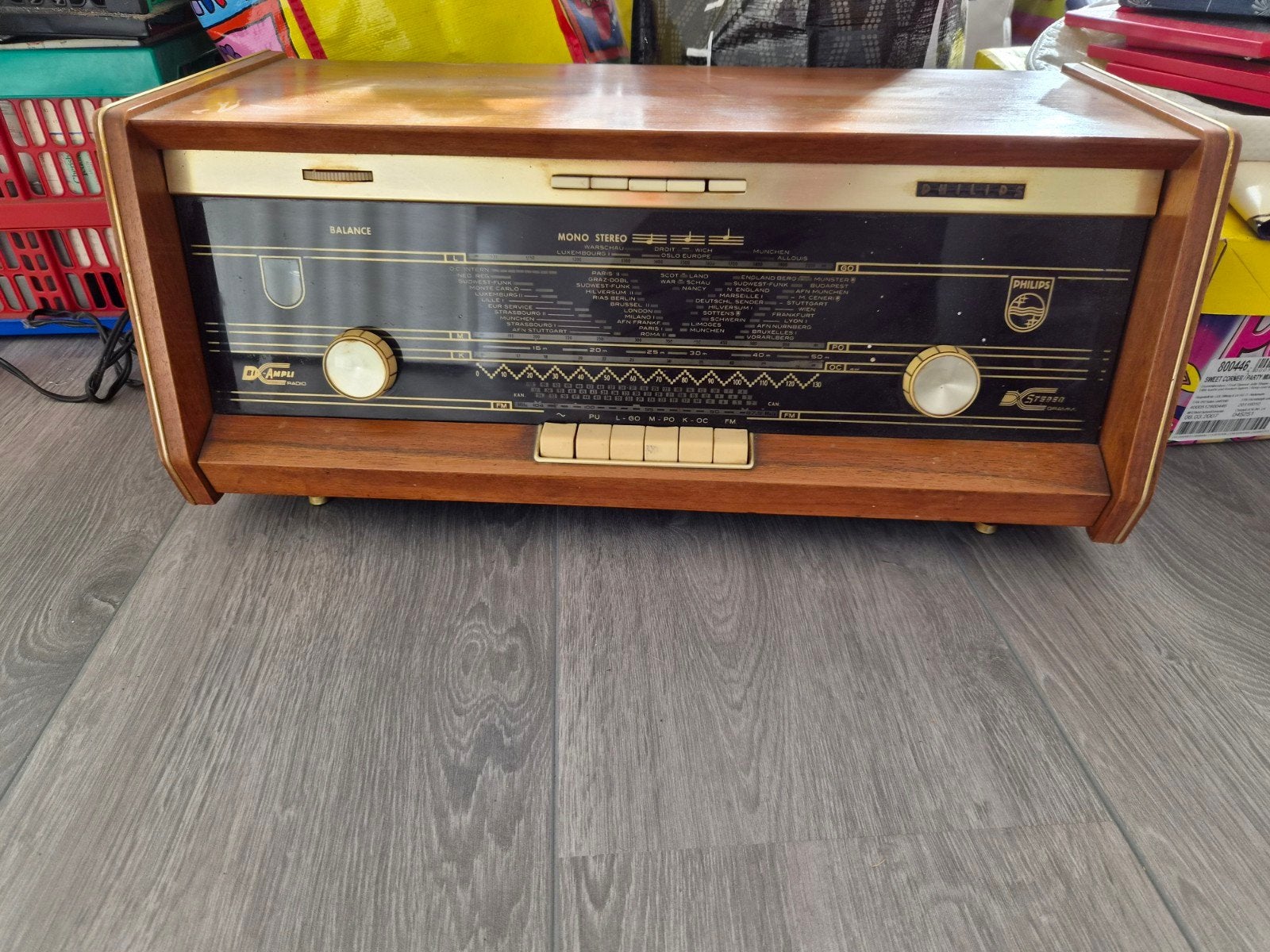 Vintage Philips Radio - Mono Stereo, Ophalen, Gebruikt, Radio