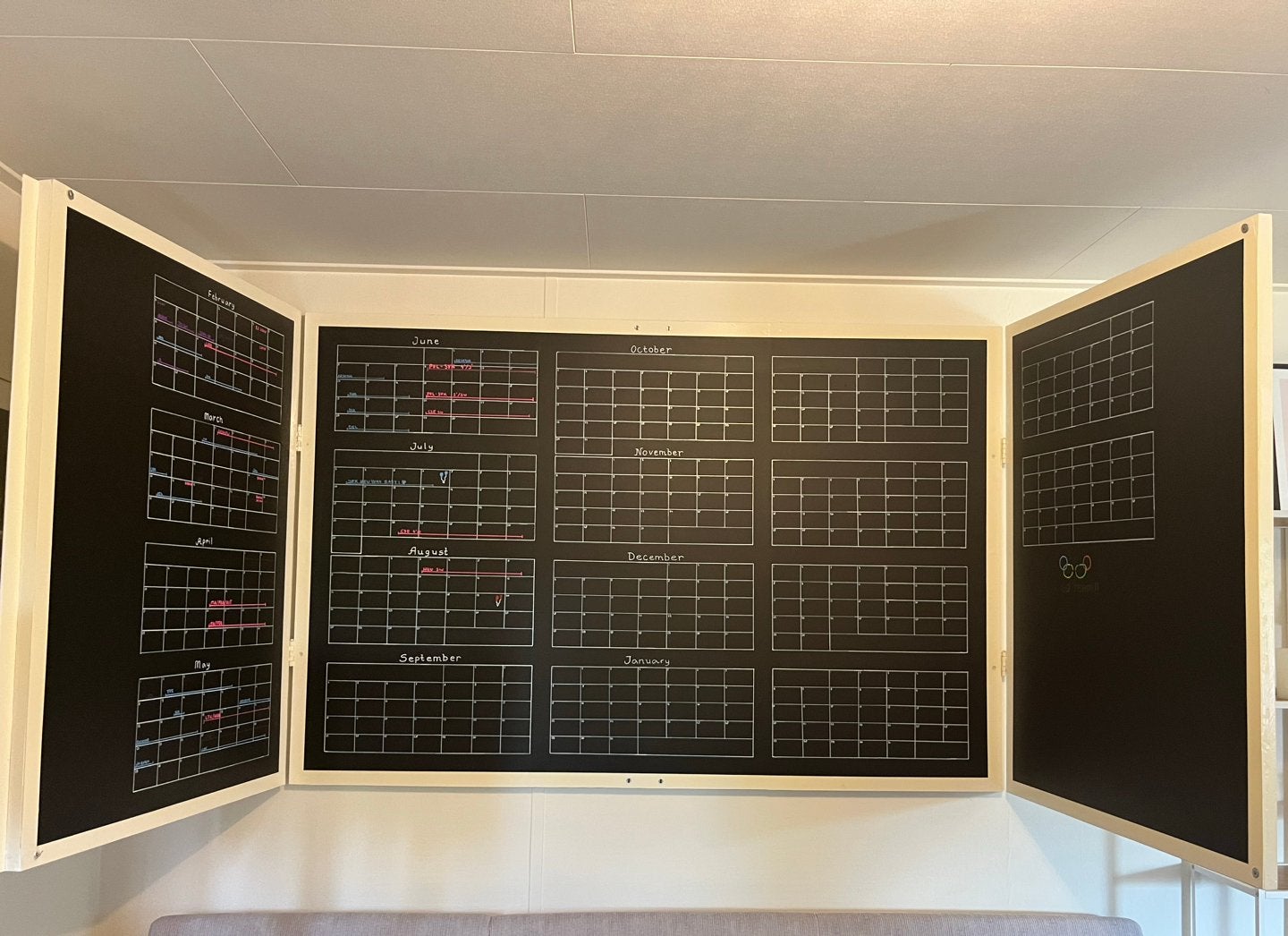 Grote Krijtbord - krijt kalender, Ophalen of Verzenden
