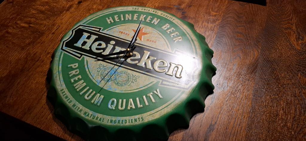 Heineken klok, Ophalen of Verzenden, Zo goed als nieuw, Heineken