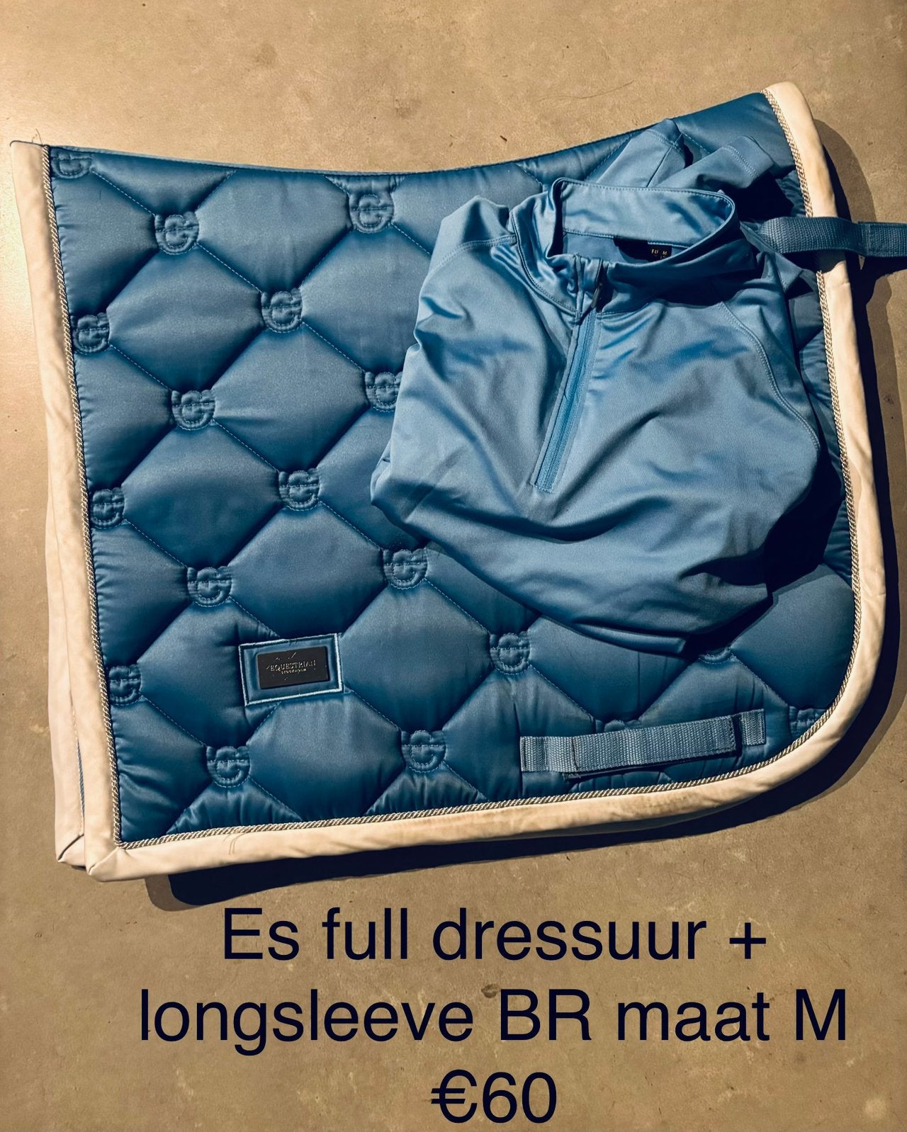 Es dekje full dressuur met BR longsleeve, Dieren en Toebehoren, Paarden en Pony's | Dekens en Dekjes, Full (L), Dressuurdekje