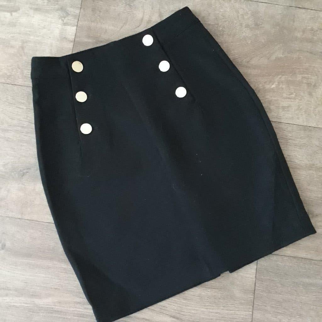 winterrok zwart mt. 34, H&M, Zwart, Ophalen of Verzenden, Zo goed als nieuw