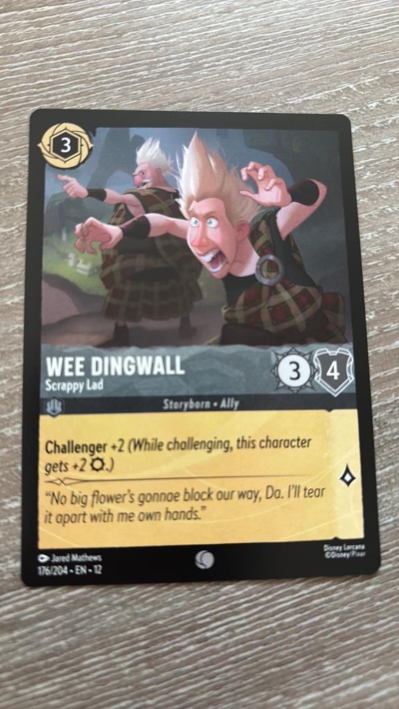 Disney Lorcana Wee Dingwall lad 176-204 12WIL nonfoil, Ophalen of Verzenden, Zo goed als nieuw, Losse kaart