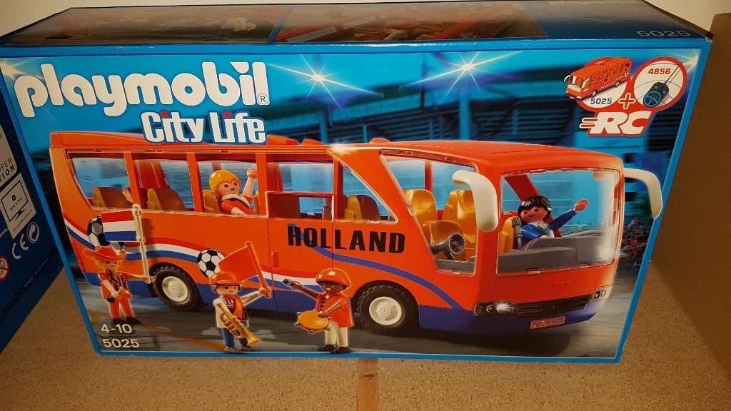 Playmobil 5025 Oranje Spelersbus Supportersbus NIEUW IN DOOS, Voertuig, Nieuw, Complete set, Verzenden