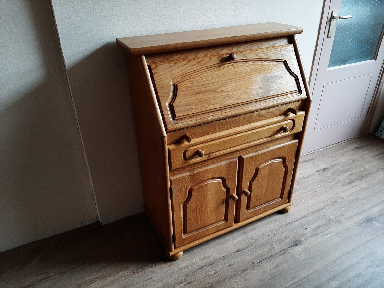 Kast Secretaire Buro Bureau hout, Huis en Inrichting, Kasten | Secretaires, Ophalen, Gebruikt, Vintage, hout