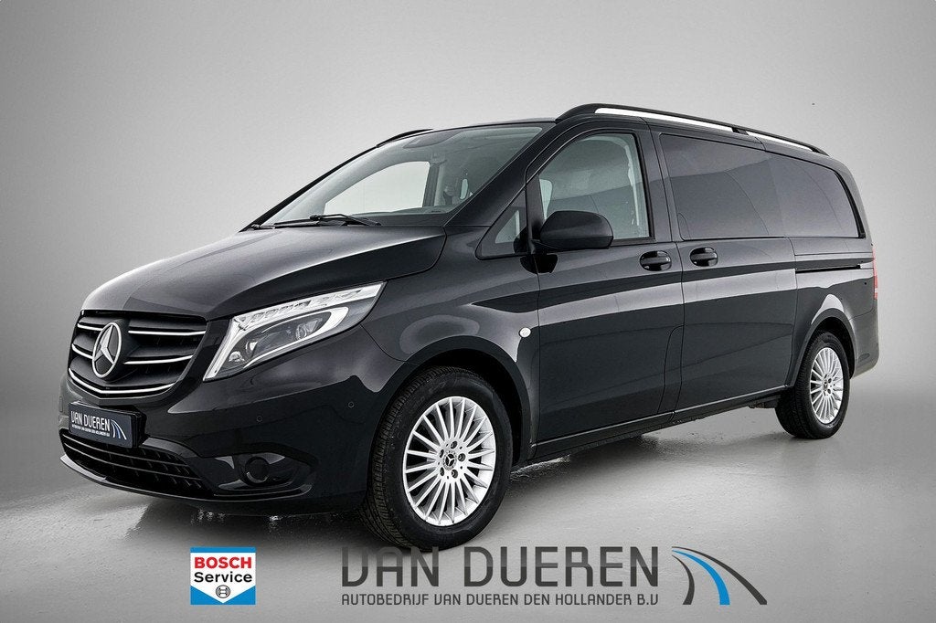 Mercedes-Benz Vito 114 CDI Lang DC 2x Schuifdeur, Led, Camer, Auto's, Gebruikt, 4 cilinders, Zwart, Bedrijf