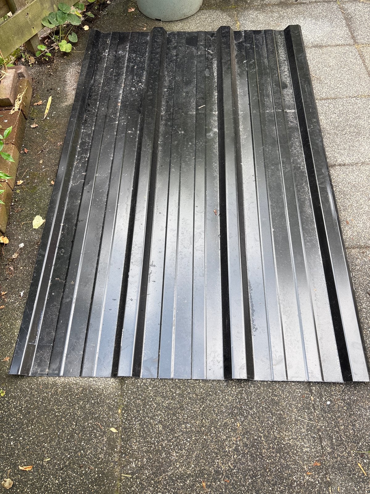 Damwand dakplaat 185x116 cm inclusief schroeven, Zwart, Nieuw, Minder dan 5 m², Metaal
