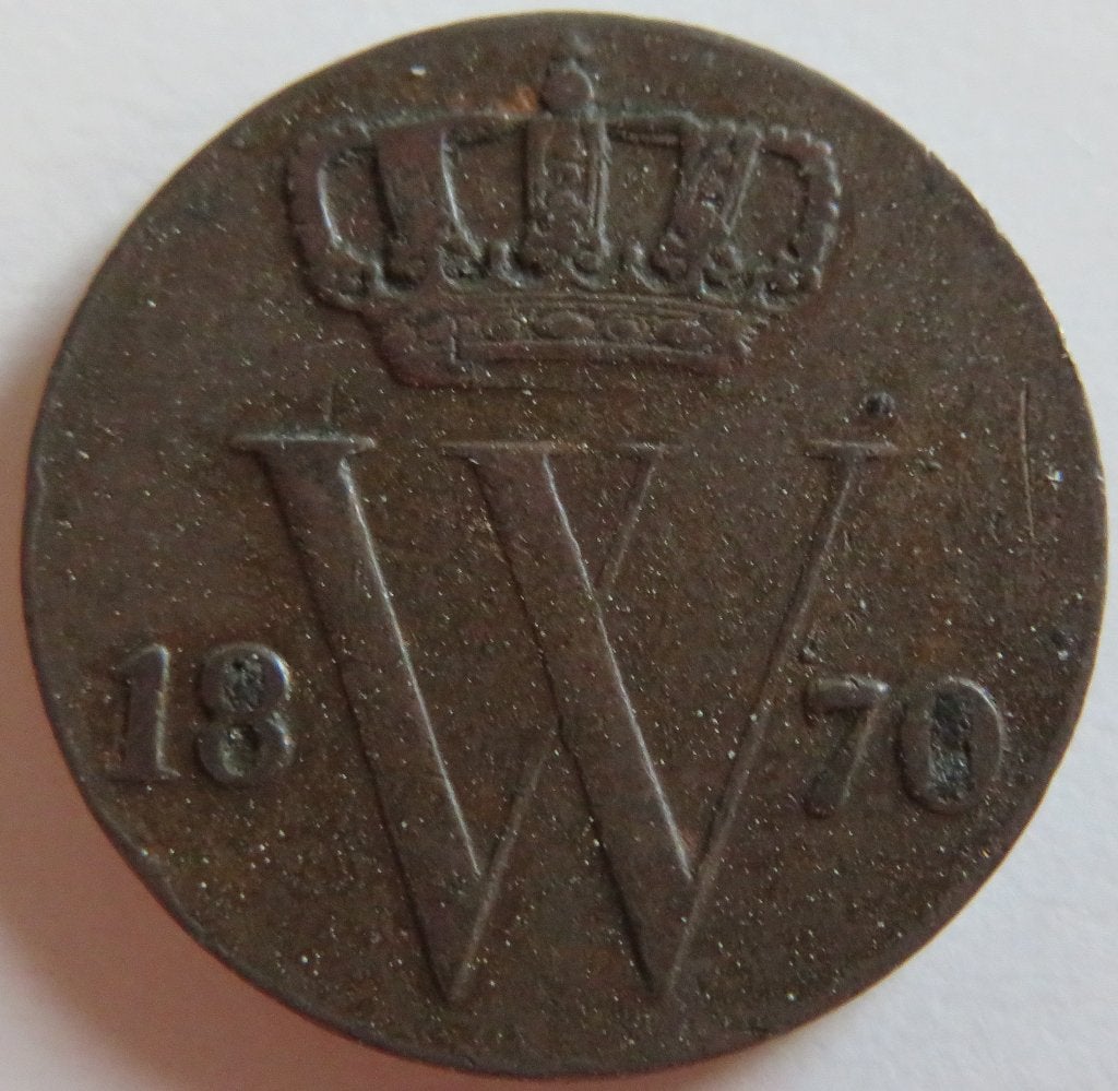 Halve Cent 1870, Verzenden, Koning Willem III, Overige waardes, Losse munt