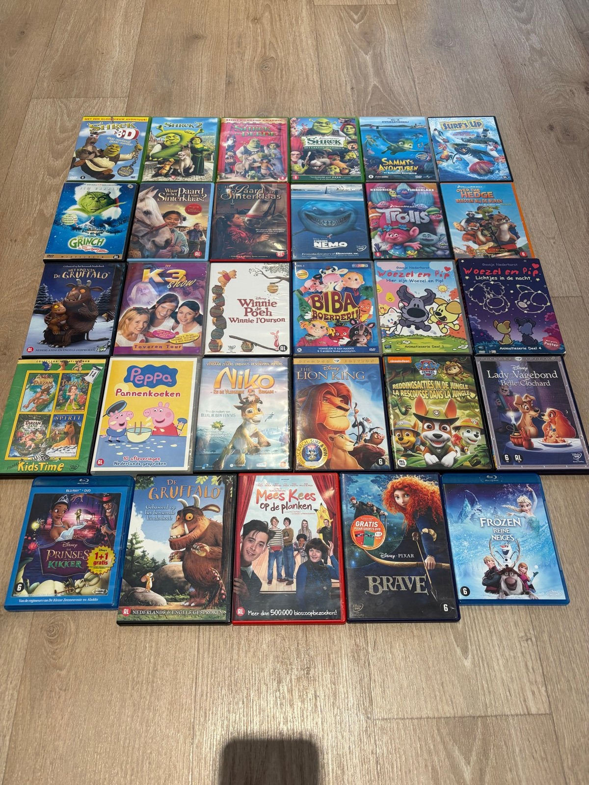 Grote collectie diverse kinderfilms en series op DVD/Blu-ray, Gebruikt, Animatie, Alle leeftijden, Nederlands