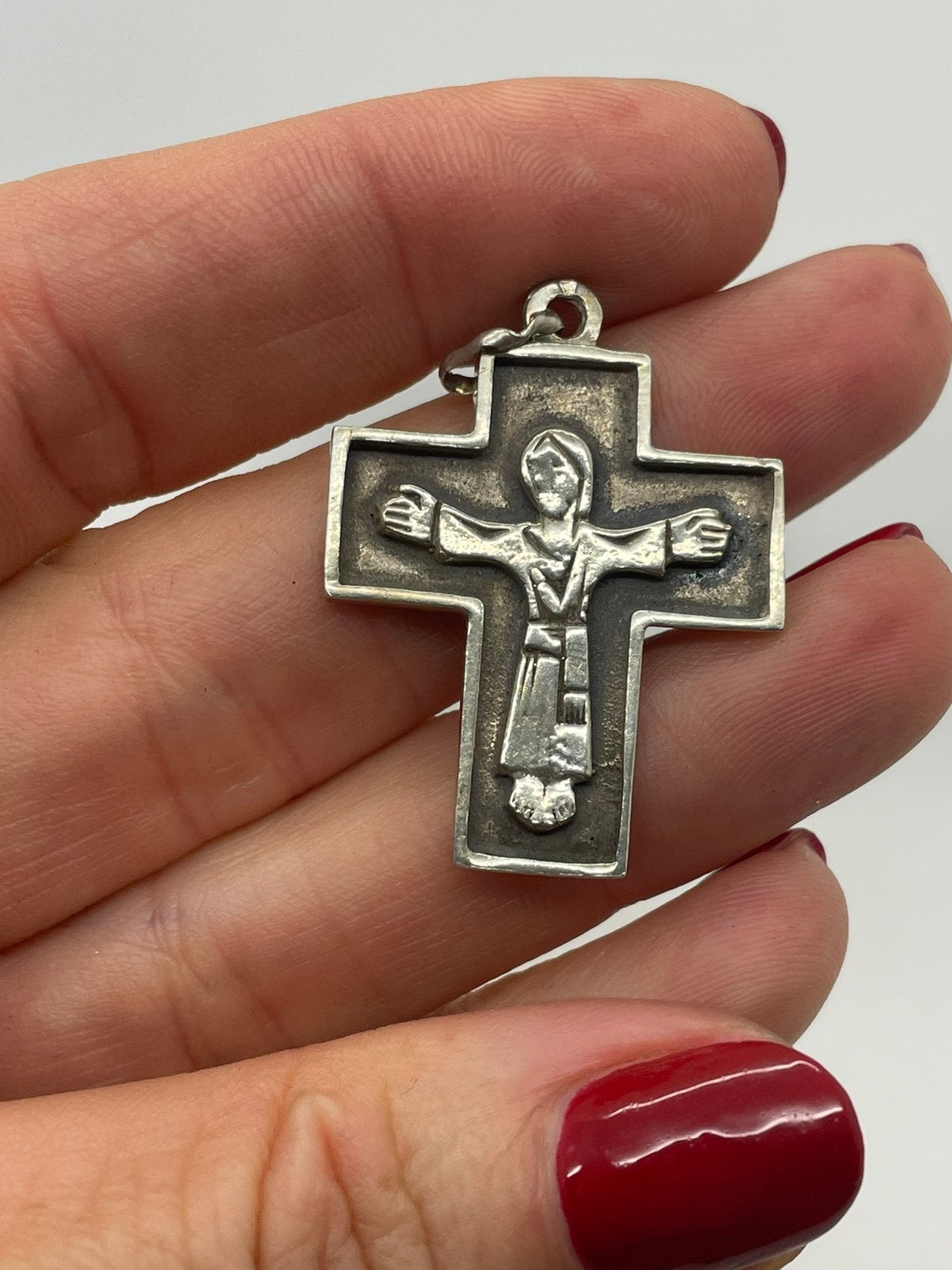 G159 Prachtig antiek zilveren kruis, Sieraden, Tassen en Uiterlijk, Ophalen of Verzenden, Zilver, Hanger
