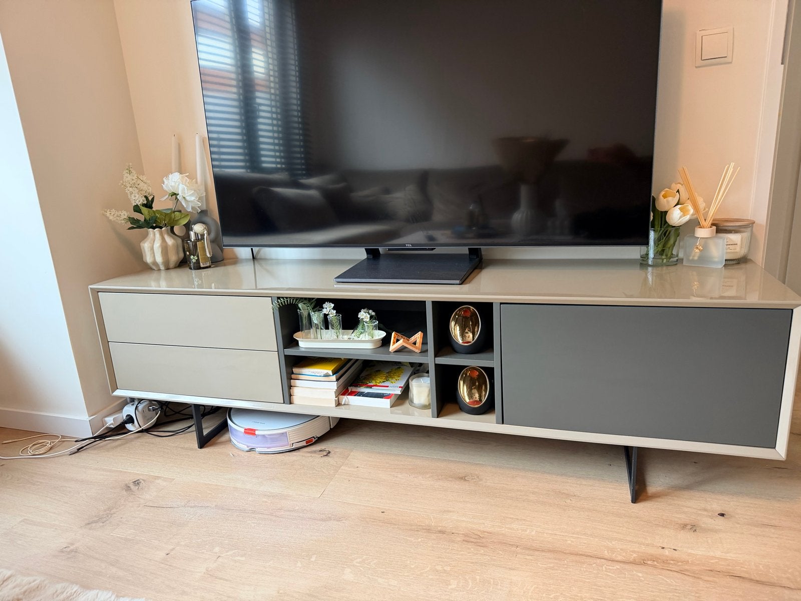 Goossens TV meubel in goede staat, Ophalen, Overige materialen, 150 tot 200 cm, Zo goed als nieuw