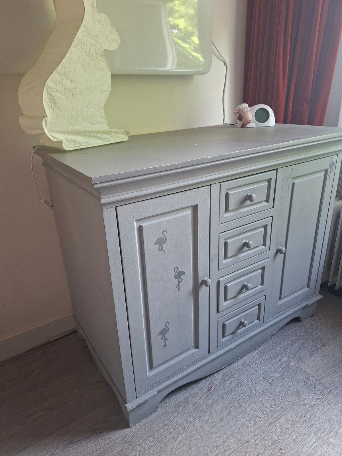 commode grijs 115 x 94 x 64, Ophalen, Gebruikt, 50 tot 70 cm, 100 cm of meer