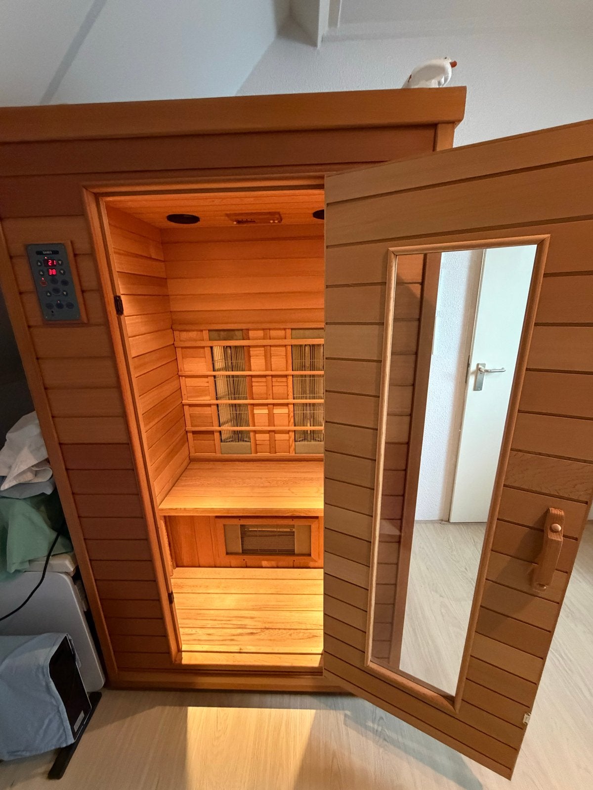 CH-Infrarood warmtecabine Red Cedar 2-persoons, Ophalen, Gebruikt, Infrarood, Complete sauna