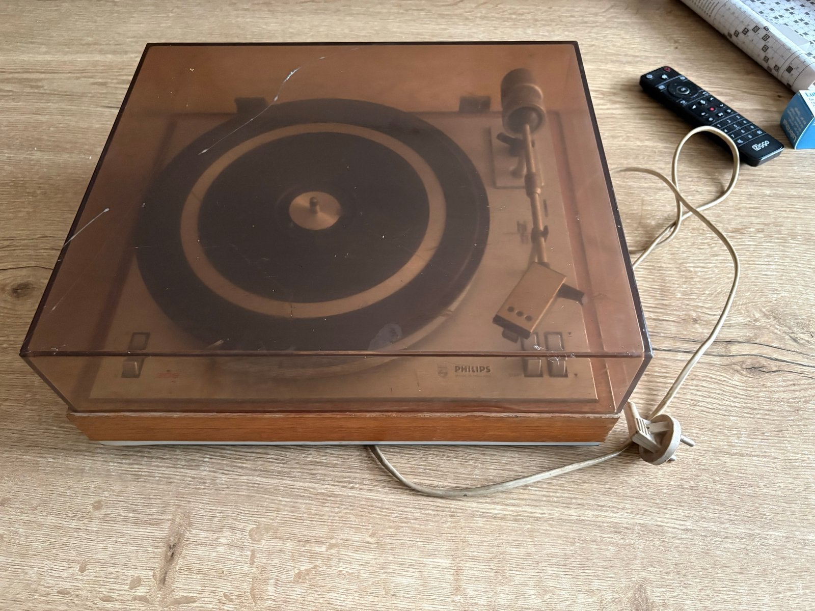 Philips 308 Platenspeler - Niet getest, Audio, Tv en Foto, Ophalen, Niet werkend, Platenspeler, Philips