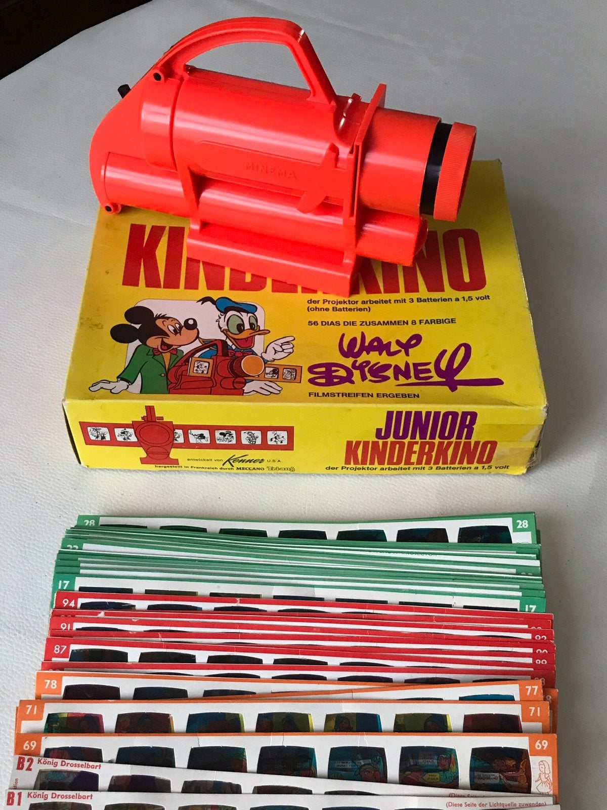 Met Walt Disney 1962, 1968 filmstroken, projector, Meccano, Ophalen, Gebruikt