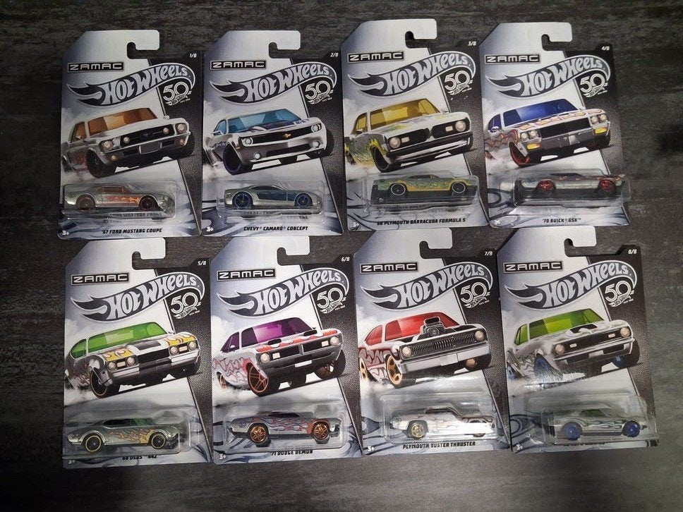 Hot Wheels Zamac 50th Anniversary Collectie (8 stuks), Ophalen of Verzenden, Nieuw, Auto