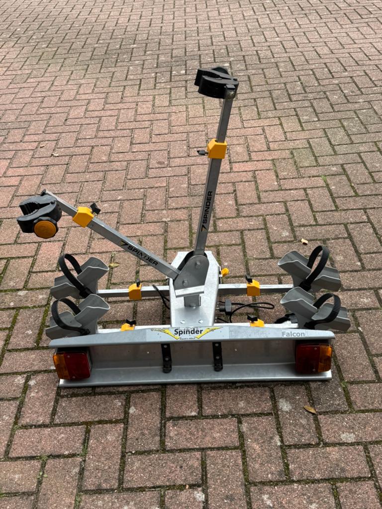 Fietsendrager Spinder Falcon voor 2 fietsen, Ophalen, 2 fietsen, Gebruikt, Trekhaakdrager