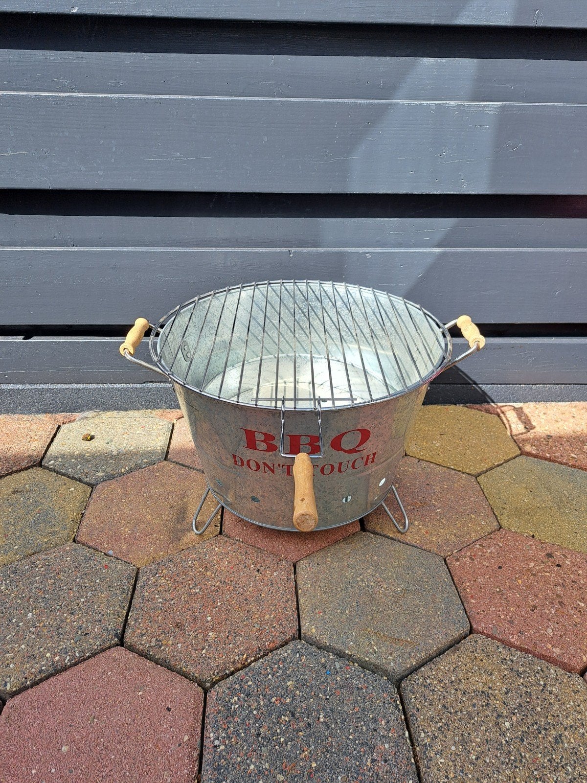 Compacte BBQ-emmer met rooster en kolenbak, Ophalen, Nieuw, Bbq emmer teil