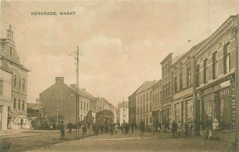 380-671-013 Kerkrade Markt, Verzamelen, Ansichtkaarten | Nederland, Verzenden, Voor 1920, Limburg