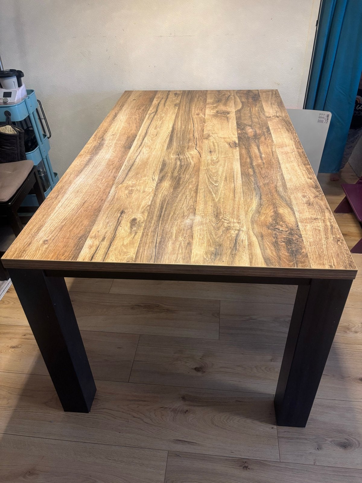 Mooie, stevige eettafel Luc (Leen Bakker) - 159x90 cm, Ophalen, Gebruikt, 50 tot 100 cm, Vijf personen of meer