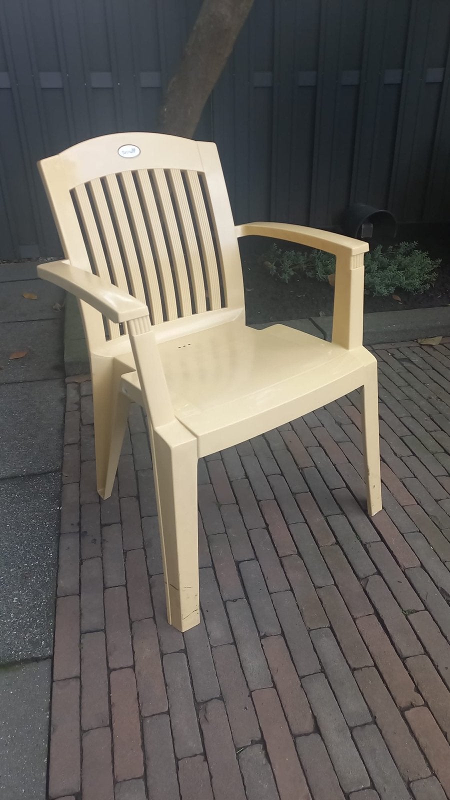 8 Hartman tuinstoelen, kunststof, stapelbaar, Ophalen, Gebruikt, Kunststof, Stapelbaar