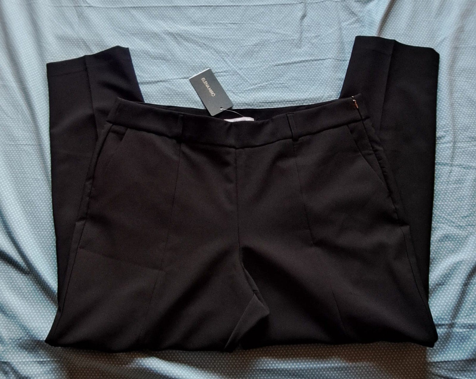 Elena Mirò Tailored Trousers, Elena Mirò, Zwart, Maat 42/44 (L), Nieuw