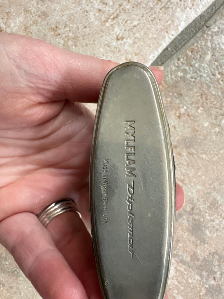 Vintage Mylflam Diplomat aansteker, Made in West Germany, Ophalen of Verzenden, Gebruikt, Aansteker