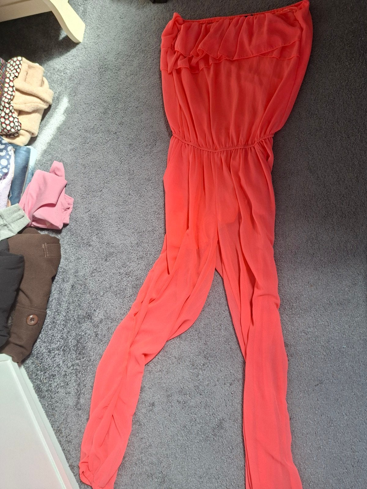 roze jumpsuit maat:L, Ophalen of Verzenden, Zo goed als nieuw, Maat 42/44 (L), Roze