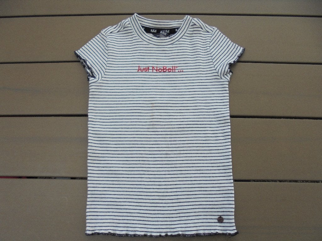 Wit/zwart shirtje NoBell, Kinderen en Baby's, Kinderkleding | Maat 110, Gebruikt, NoBell, Meisje, Ophalen of Verzenden