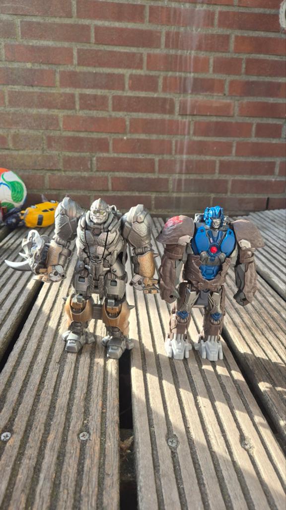Transformers Rise of the Beasts Optimus Primal & Rhinox, Ophalen of Verzenden, Zo goed als nieuw