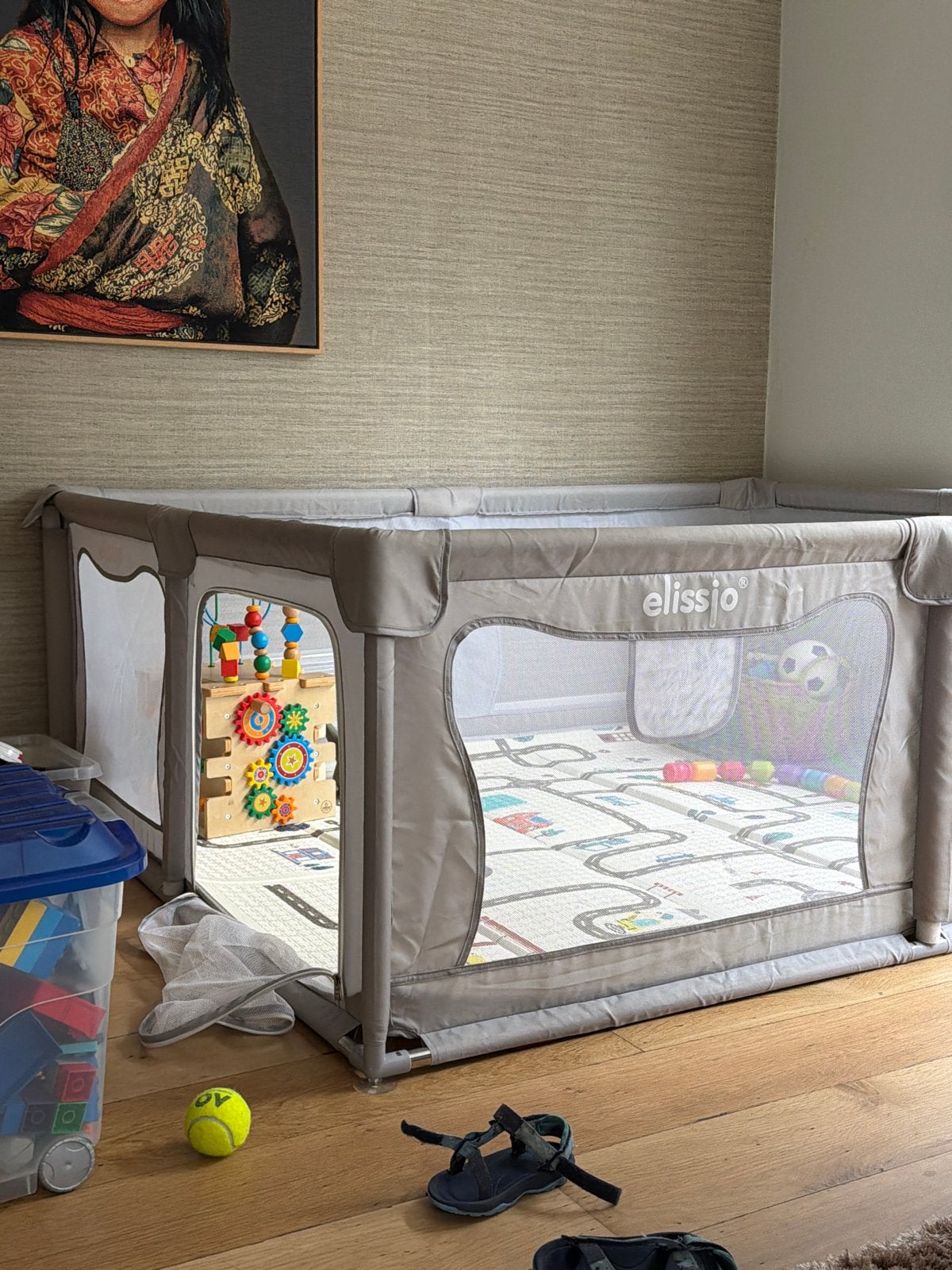 Ellisio Grondbox 150x180 - Ruime en veilige speelplek, Ophalen of Verzenden, Gebruikt, Rechthoekig