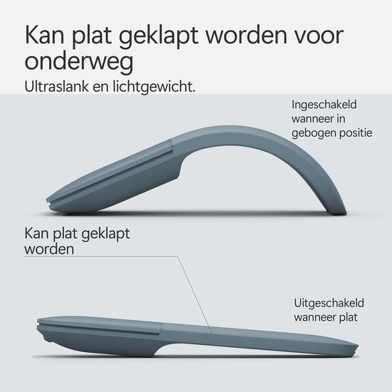 Microsoft surface Arc Mouse Ocean- nieuwstaat, Computers en Software, Muis, Ophalen of Verzenden, Zo goed als nieuw, Draadloos