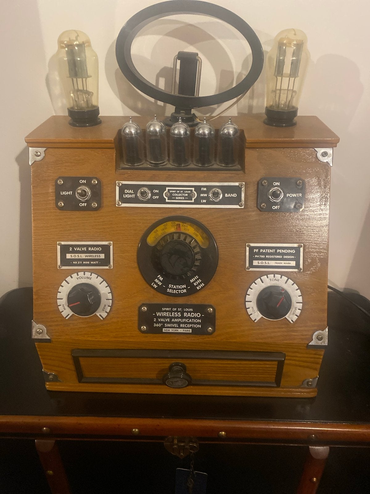 Vintage St. Louis Wireless Valve Radio - Decoratief, Ophalen of Verzenden, Zo goed als nieuw, Radio
