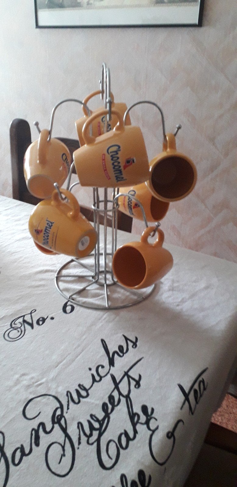 chocomel bekers met houder, Ophalen, Overige materialen, Zo goed als nieuw, Overige stijlen