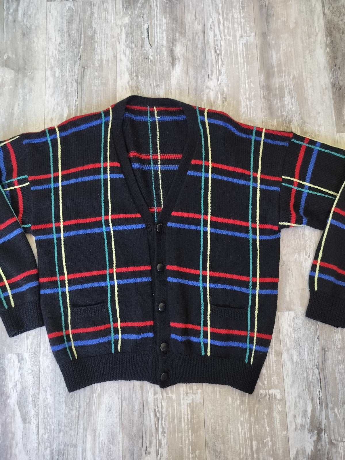 Vintage wollen vest, Kleding | Dames, Ophalen of Verzenden, Zo goed als nieuw, Blauw