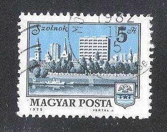 Hongarije; 3025a Stadsgezichten, Verzenden, Gestempeld