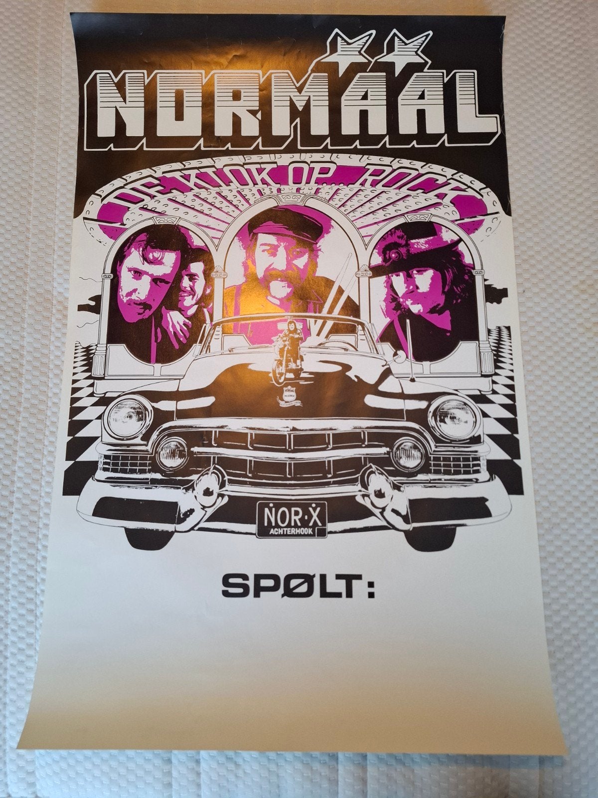 Normaal klok op rock poster, Ophalen of Verzenden, Zo goed als nieuw, A1 t/m A3, Muziek