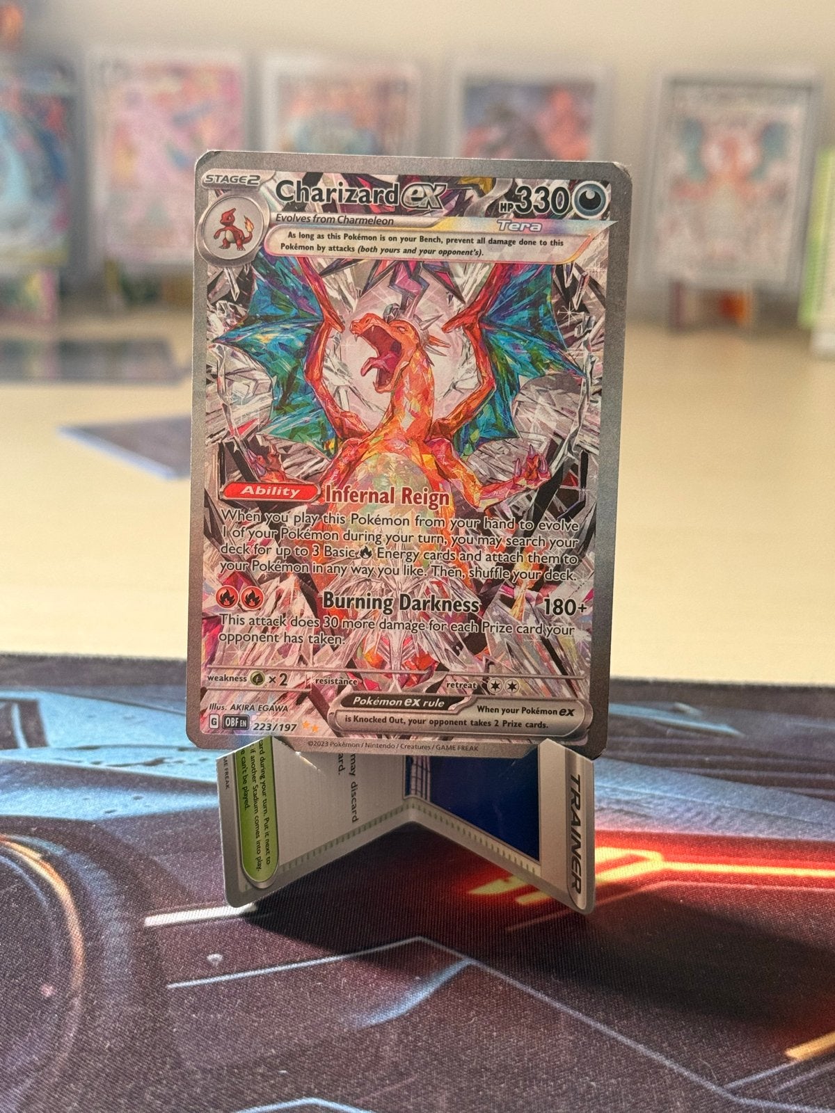 Delta Charizard 223 Pokémon Kaart - EX Staat!, Ophalen of Verzenden, Gebruikt, Losse kaart