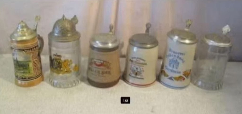 6 Prachtige Oude Bierkruiken / Bierpullen, Ophalen of Verzenden, Zo goed als nieuw, Pul(len), Overige merken