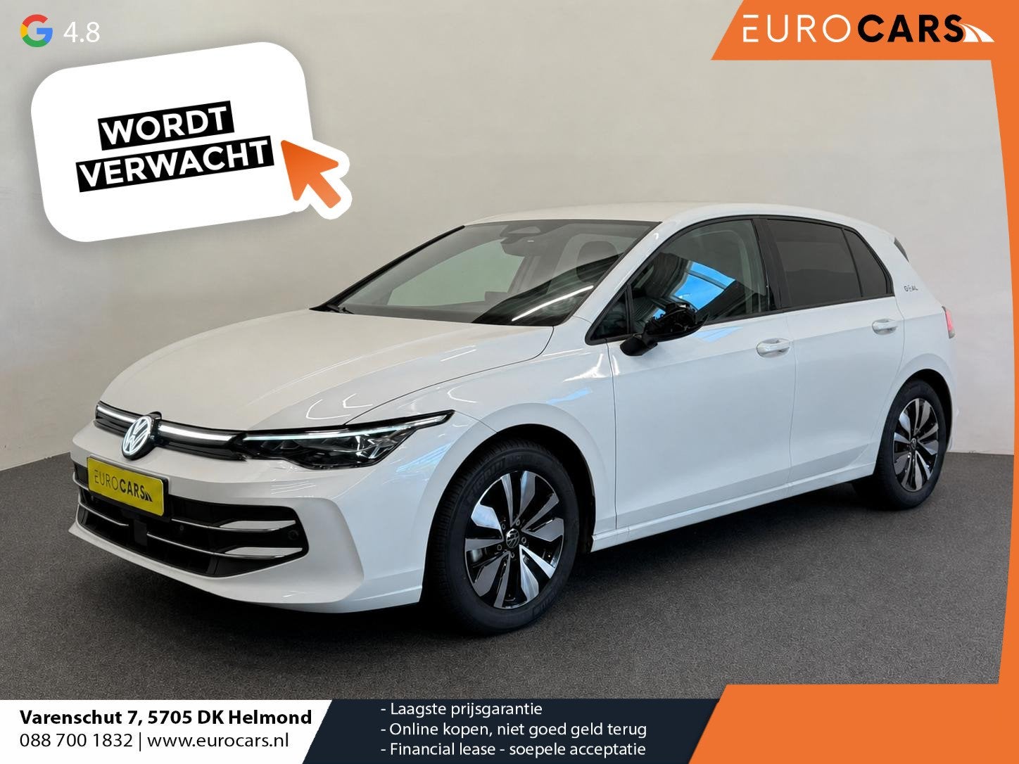 Volkswagen Golf 1.5 eTSI DSG7 Automaat Trekhaak Camera LED I, Stof, 116 pk, Wit, Origineel Nederlands