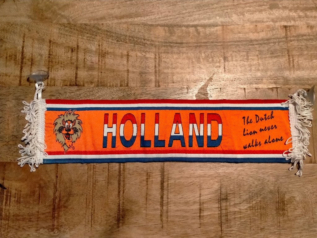 Holland Oranje voetbal vaantje land vintage met zuignap, Verzamelen, Sportartikelen en Voetbal, Ophalen of Verzenden, Gebruikt