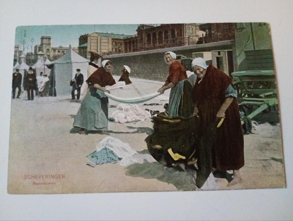 Scheveningen Badvrouwen in Klederdracht 1907, Ophalen of Verzenden, Voor 1920, Ongelopen, Zuid-Holland
