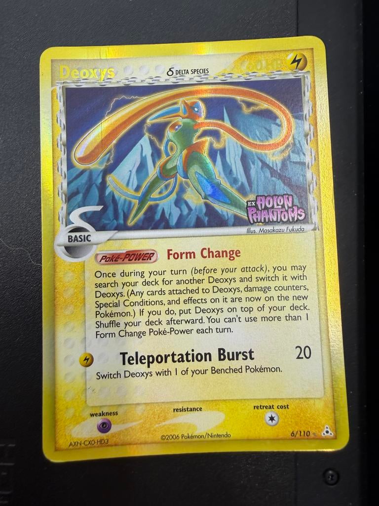 Deoxys Holon Phantoms Pokémon Kaart 6/110 Delta Species, Ophalen of Verzenden, Zo goed als nieuw, Losse kaart, Foil