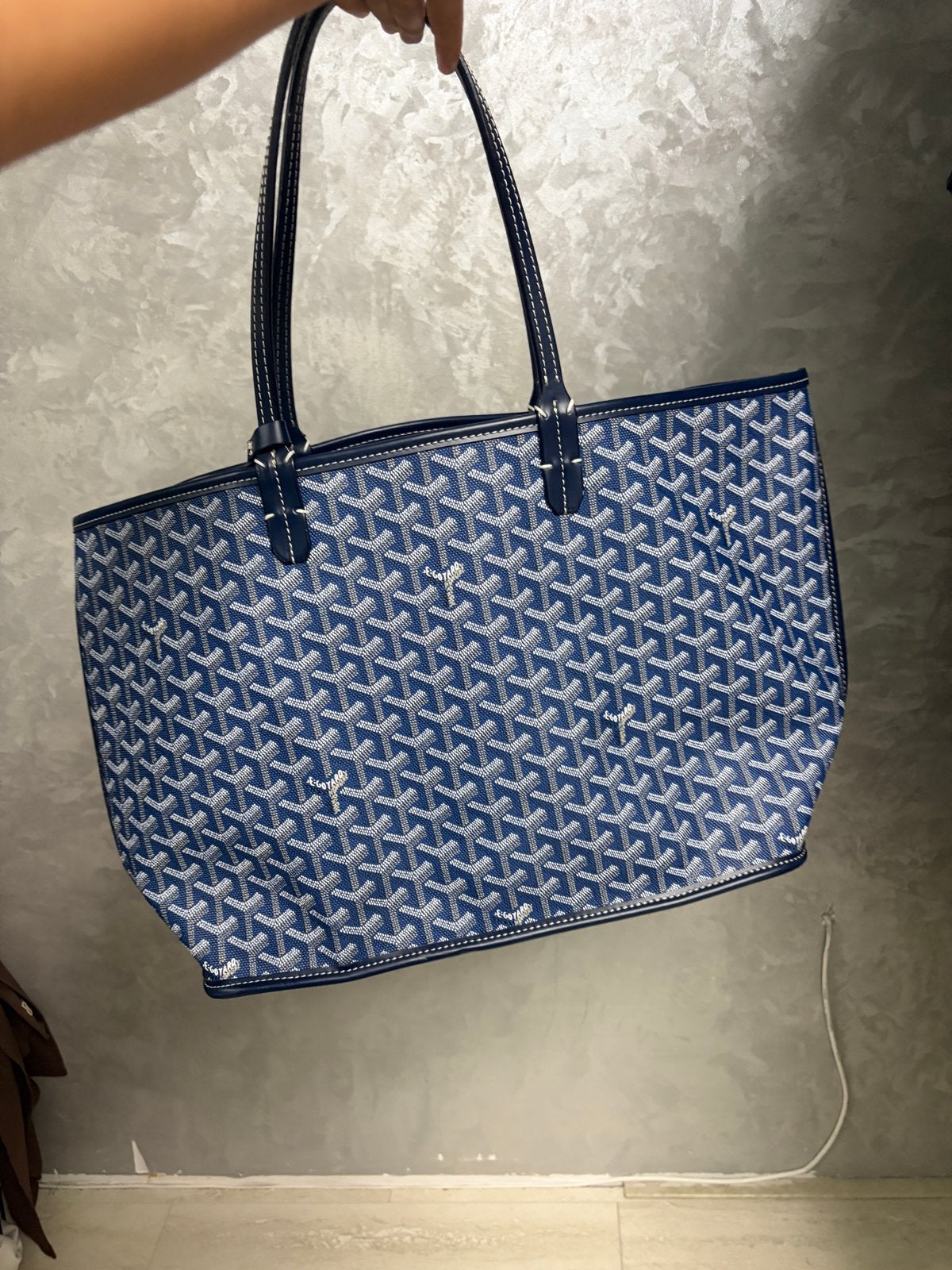 Goyard St. Louis GM Tote Tas Blauw, Ophalen of Verzenden, Zo goed als nieuw, Blauw, Shopper
