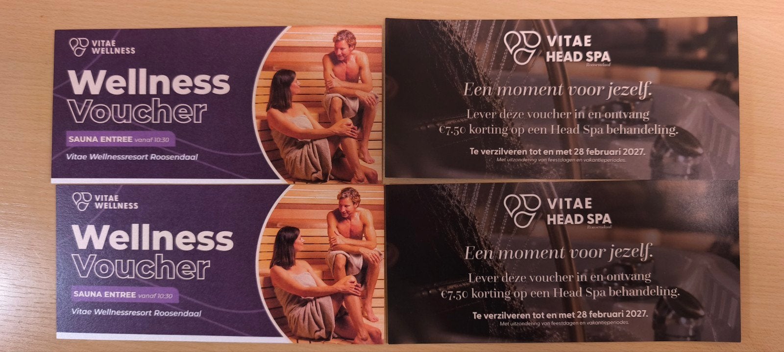 2 Kaartjes entree Vitae Wellness + kortingsbonnen, Tickets en Kaartjes, Twee personen, Cadeaubon, Spa of Sauna